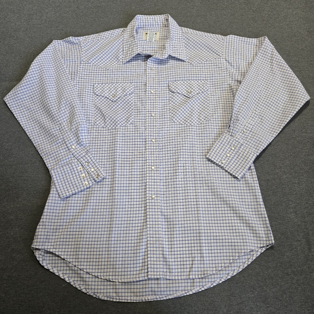 Ruddock Vintage Western Shirt Mens 17-34 Extra Long Tails Cowboy Pearl Snap